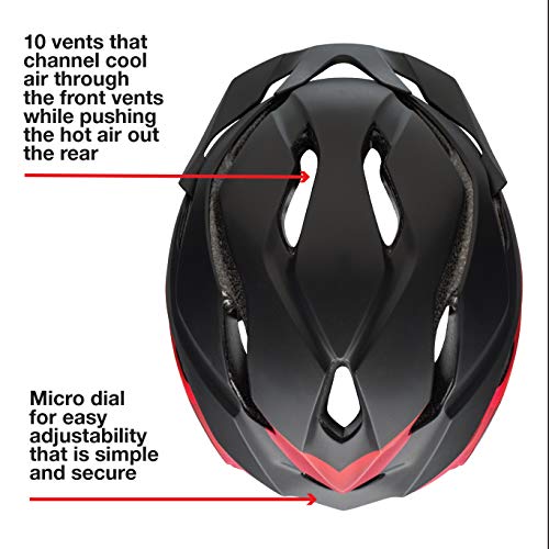 Adult Bike Helmet, Black/Red