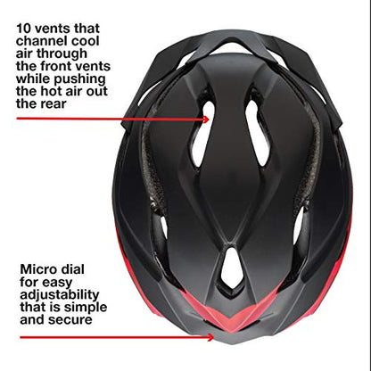 Adult Bike Helmet, Black/Red