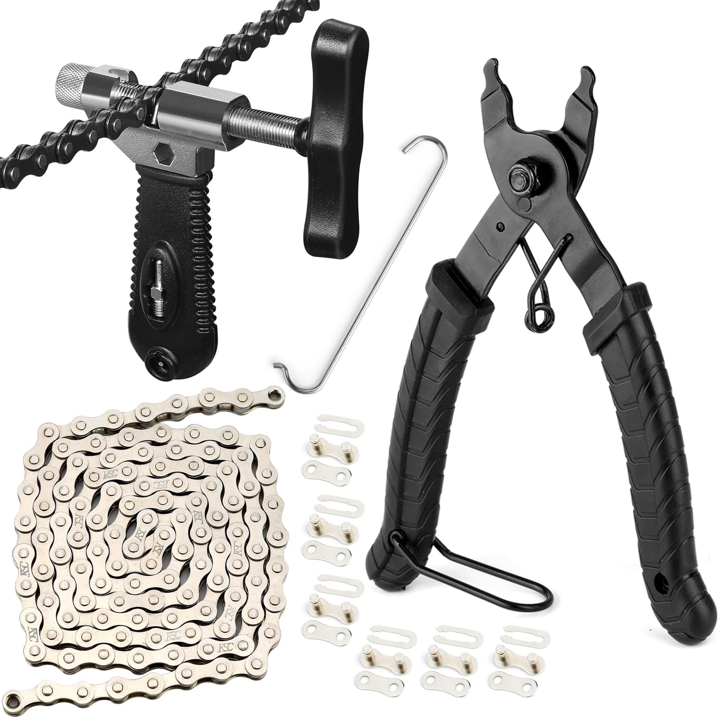 Bike Chain Repair Tool Kit with Single Speed Chain