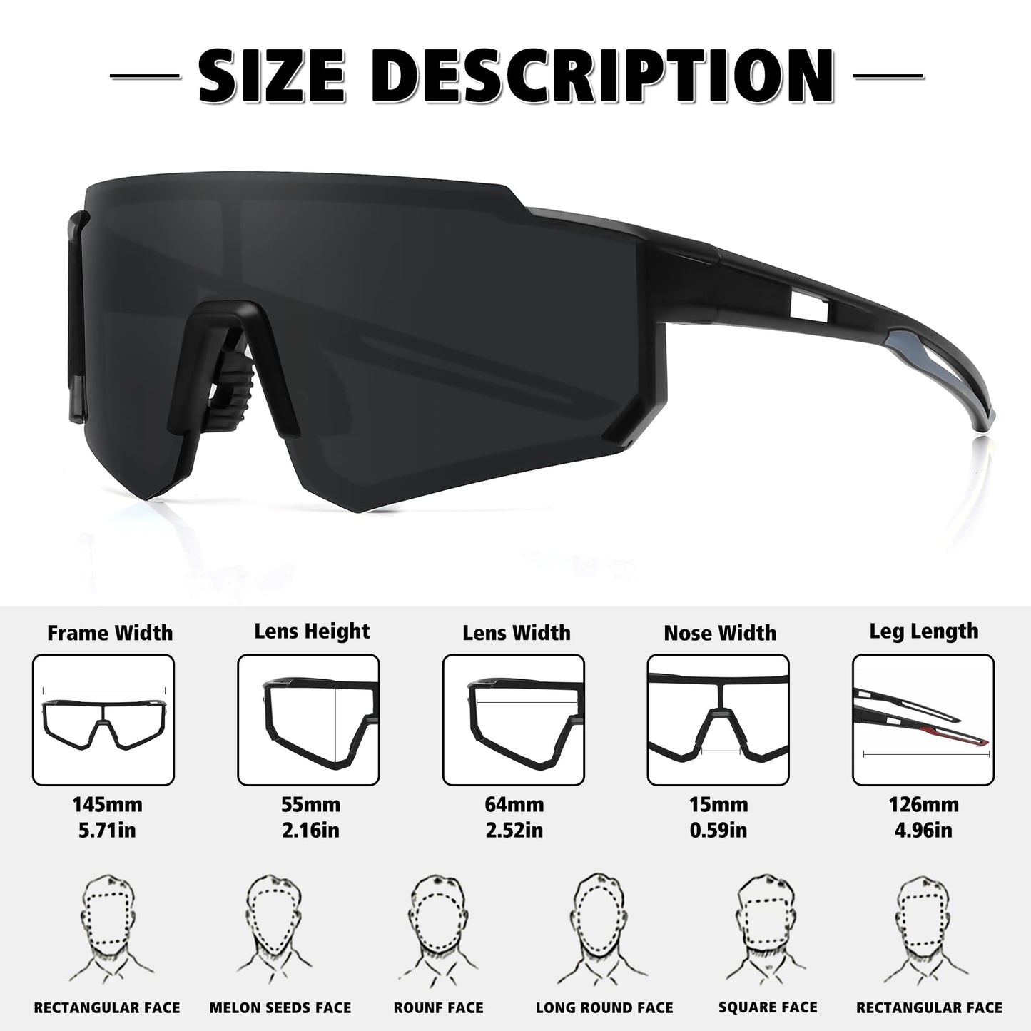 Polarized Sports Sunglasses