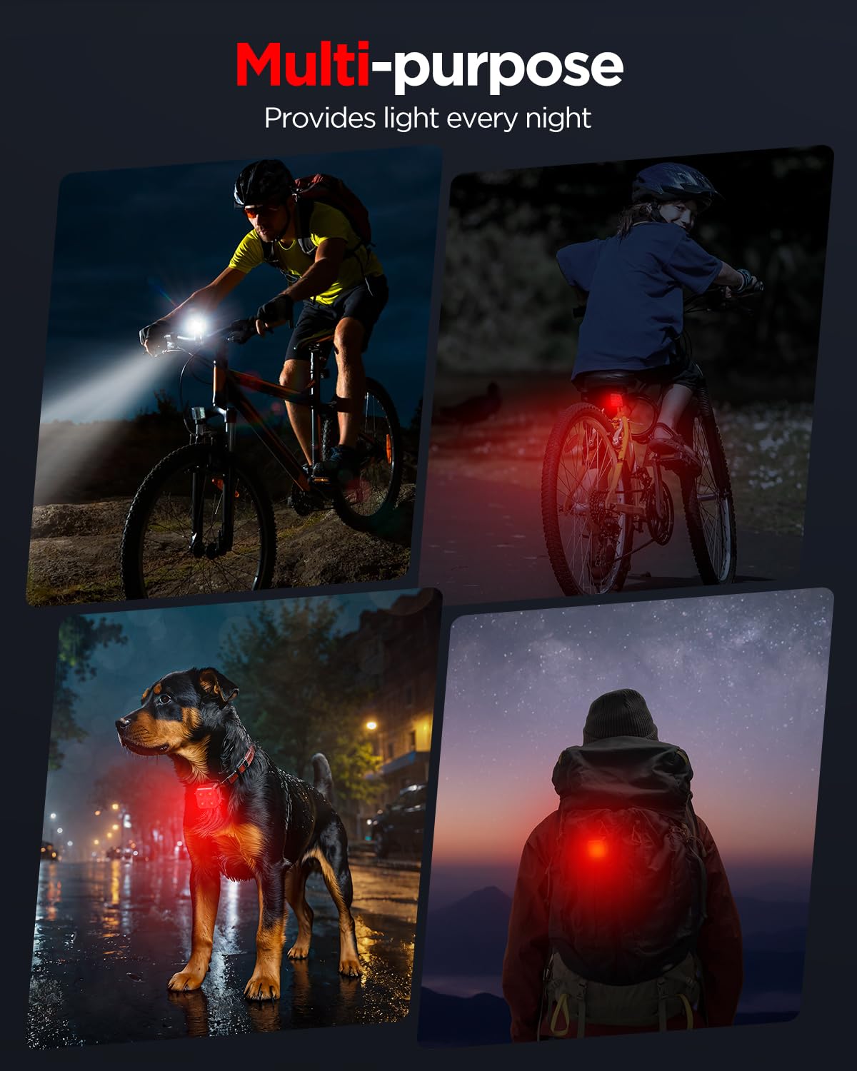 Bike Lights Set, IPX4 Waterproof