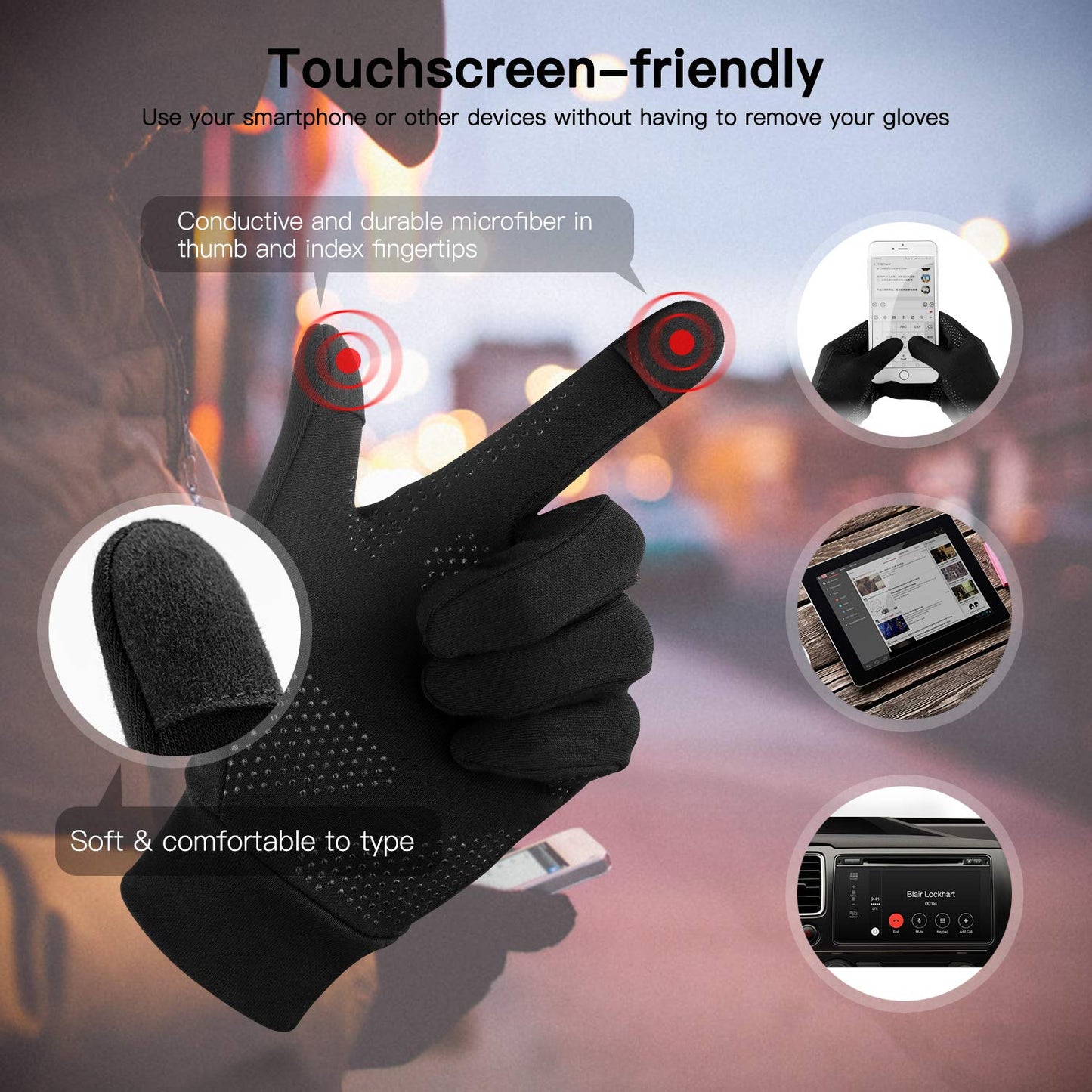 Touch Screen Anti-Slip Lightweight Gloves