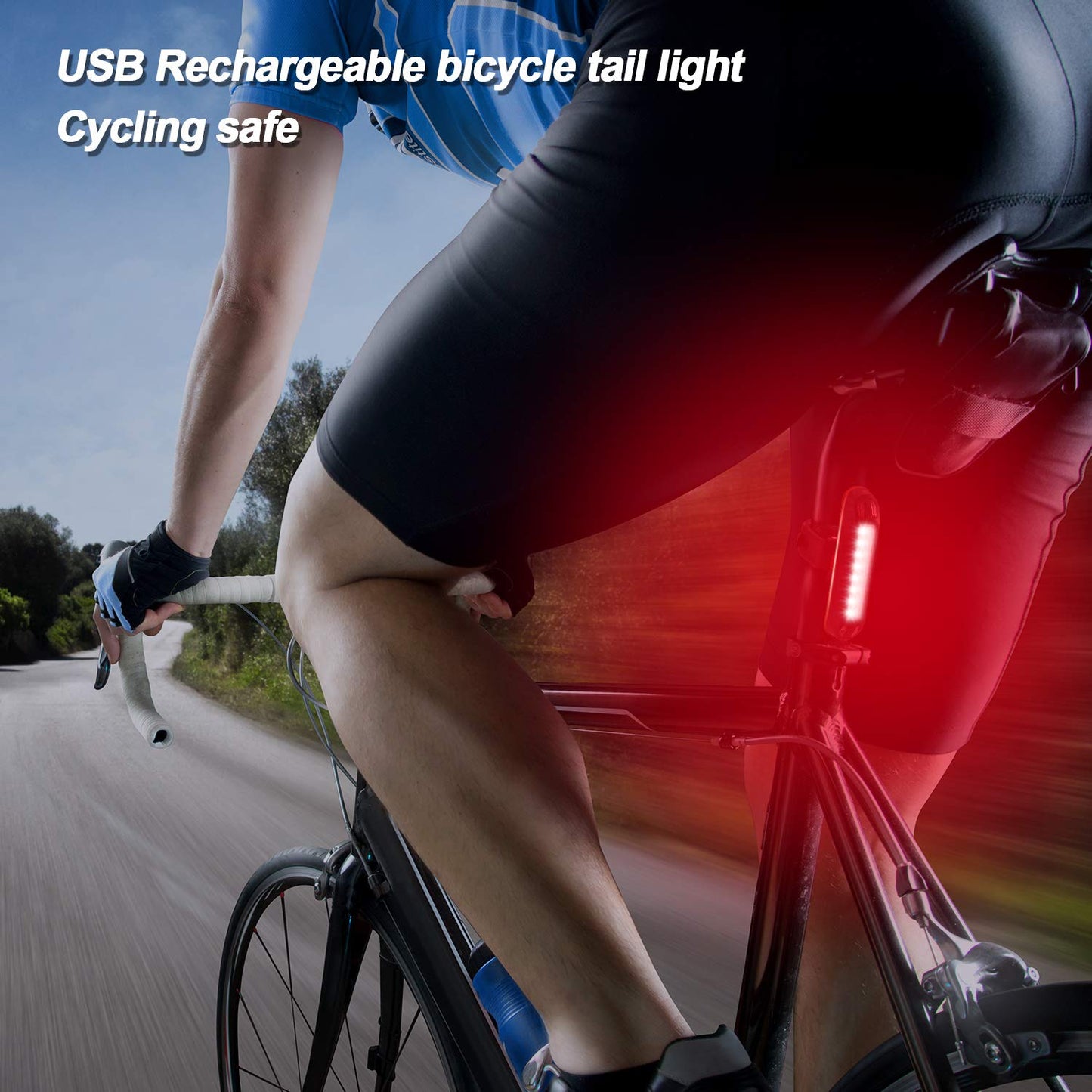 USB Rechargeable Bike Headlight & Tail Light