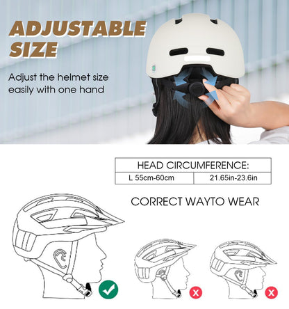 Adult Bike Helmet with Reflective Strip for Urban Commuter Road Biking