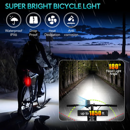 10000 Lumen Super Bright 6 LED Bike Light