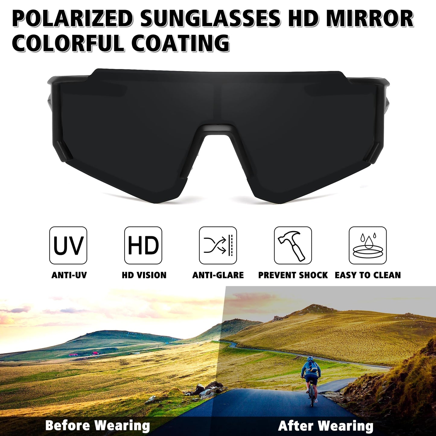 Polarized Sports Sunglasses